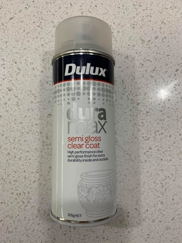 Dulux duramax semi gloss clear coat sealant.