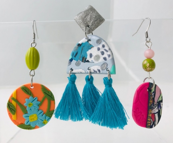 Colourful Patterned Polymer Clay Earrings