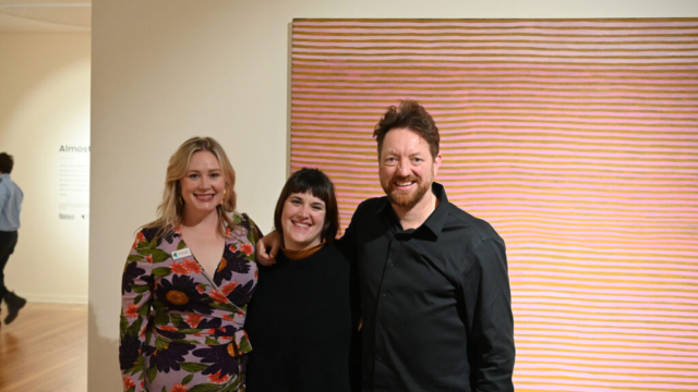 Riddoch Director Ashleigh Whatling, Regional Initiatives Manager of the National Gallery of Australia Isobel Taylor-Rodgers, and Riddoch Curator Chris Clements