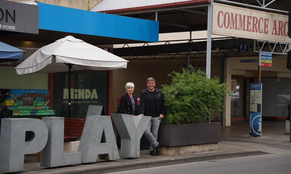 City of Mount Gambier Mayor Lynette Martin and General Manager People, Place and Liveability Chris White.